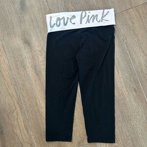 PINK VICTORIA SECRET YOGA PANTS. Size SP. color light pink/black.